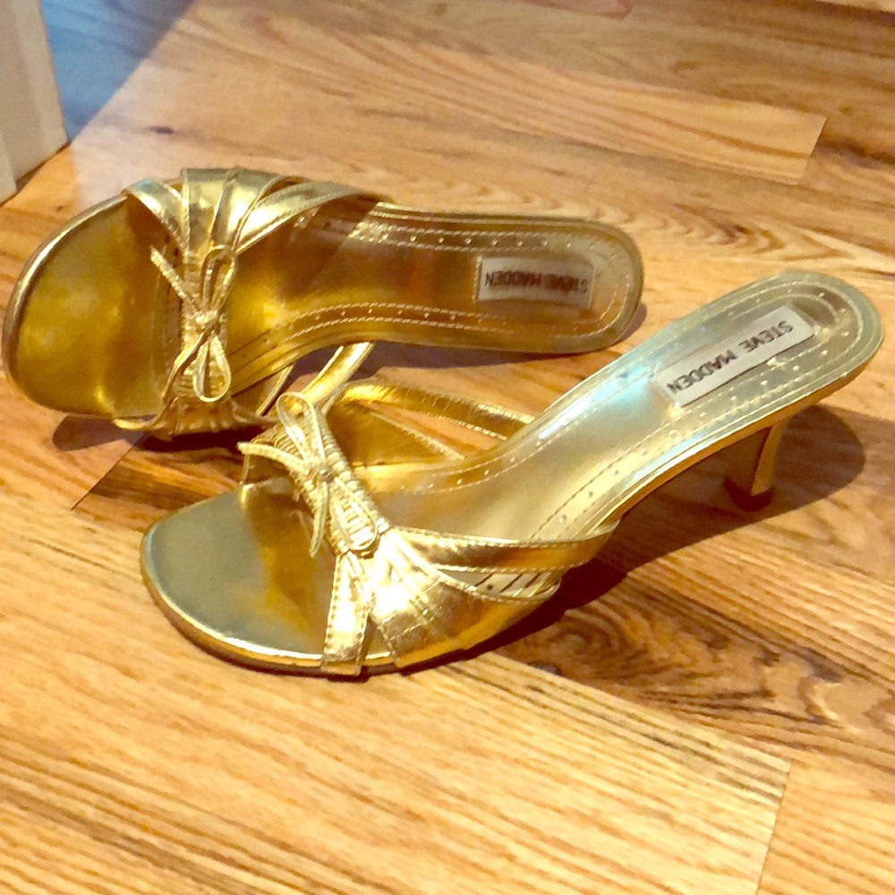 Steve Madden Gold Cookie Heels